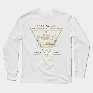 Pisces Zodiac sign- astronomical sign - Horoscope Long Sleeve T-Shirt